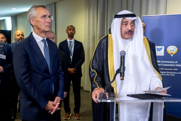 Stoltenberg and GCC officials at the ICI-NATO 2oth anniversary ceremony (NATO)